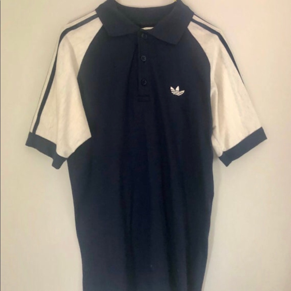 Vintage 1980’s ADIDAS Polo Style Collard Shirt